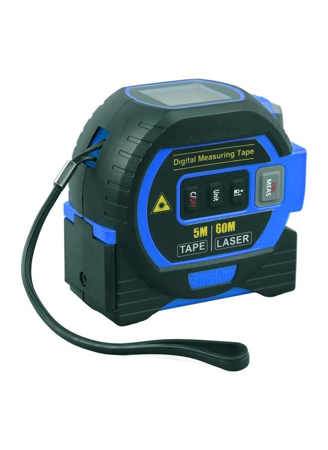 Thoraya - 3 In 1 Digital Tape Measure Blue High Elasticity Accurate Auto Lock Digital Distance Tape for Bearing Testing 60m/196.9ft - Image 1