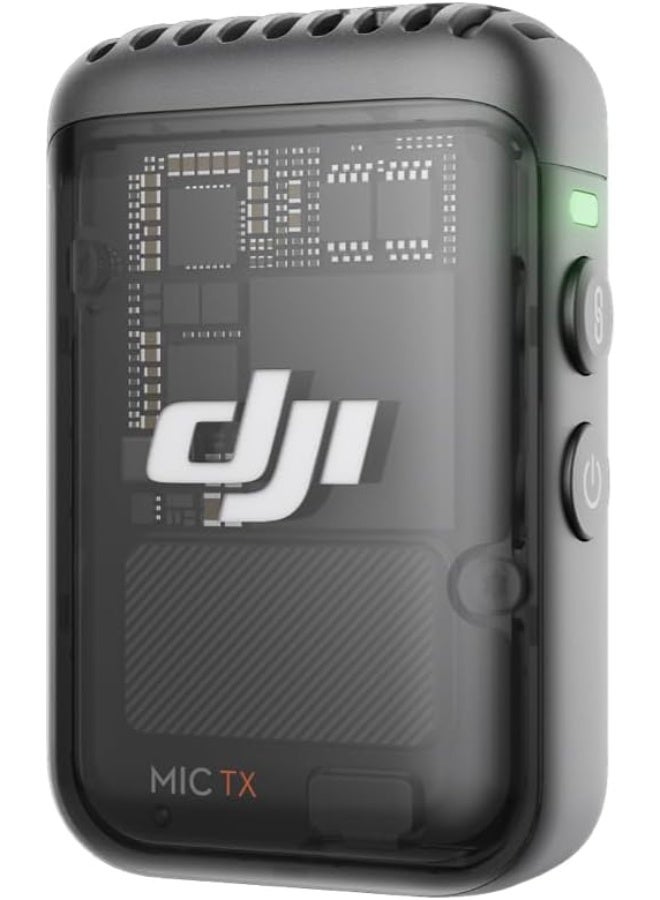 dji DJI Mic 2 Transmitter (Shadow Black), Wireless Microphone with Intelligent Noise Cancelling, 14-Hour Internal Recording, 6-Hour Battery, Magnetic Attachment, Bluetooth Microphone, YouTube, Vlogs  - Image 1