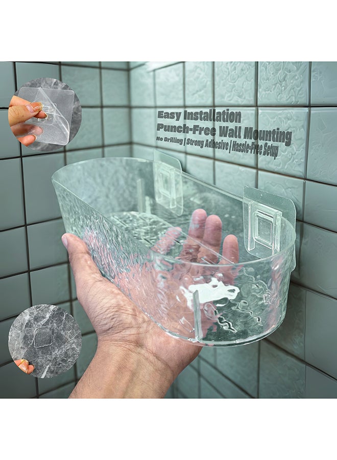 Feelings Bathroom Accessories Set, 4-Piece with Tray, Hammered Texture, 28cm Organiser (RC-KQ0867) - Image 4