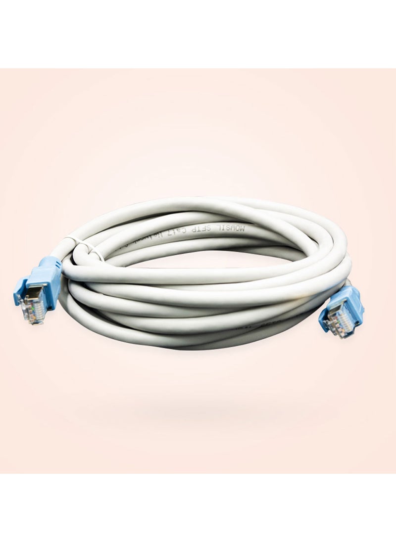 MOWSIL - Ethernet Cable Cat7 10M Gigabit Network Cable High-Speed Flat 10Gbps Shielded Internet Cable RJ45 Ethernet Cable Patch Cable Compatible for Gaming PS5 PS4 PS3 Xbox Laptop Modem Router Computer - Image 1