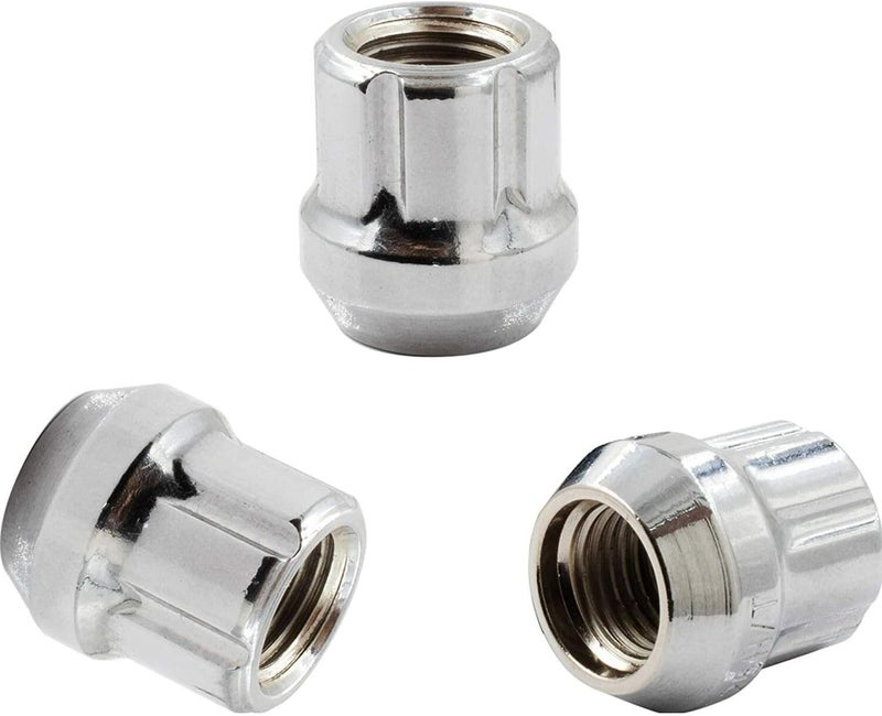 Lug Nuts 20X Open End Spline Acorn 2X20 Wheel for Jeep for Ford for Dodge 1 Key Scm 435 Cold Forged Steel Tool 3/4"13/16"Tool Size Silver in Pack - Image 3