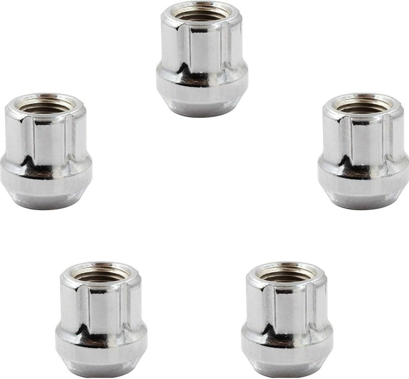 Lug Nuts 20X Open End Spline Acorn 2X20 Wheel for Jeep for Ford for Dodge 1 Key Scm 435 Cold Forged Steel Tool 3/4"13/16"Tool Size Silver in Pack - Image 2
