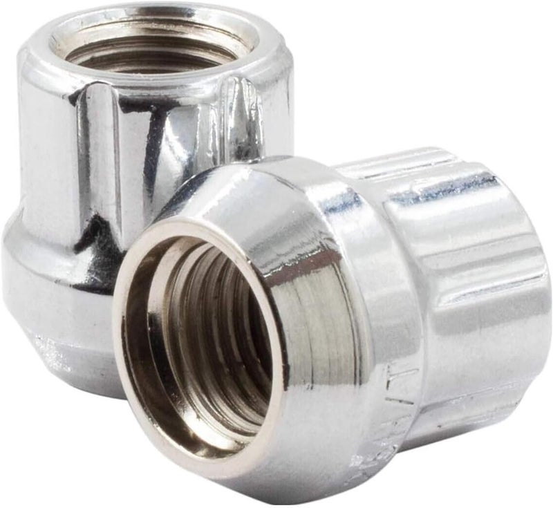 Lug Nuts 20X Open End Spline Acorn 2X20 Wheel for Jeep for Ford for Dodge 1 Key Scm 435 Cold Forged Steel Tool 3/4"13/16"Tool Size Silver in Pack - Image 4