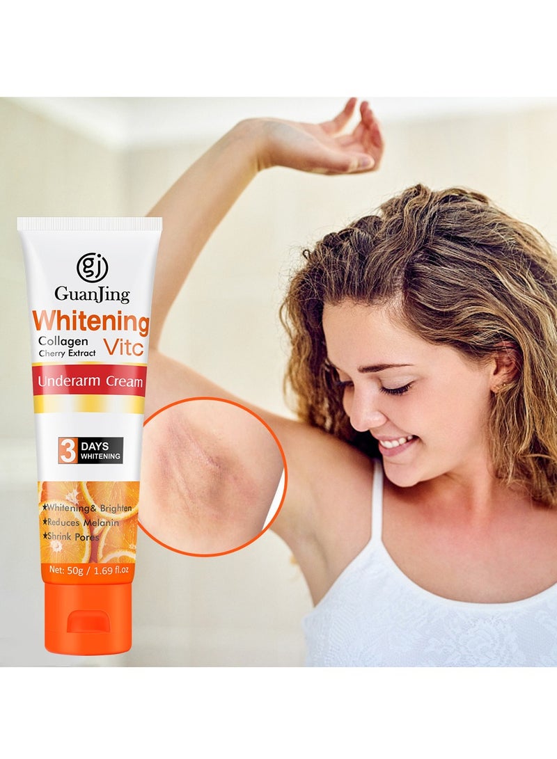 GUANJING Whitening Collagen Cherry Extract Vitc Underarm Cream for Sensitive Areas - Image 1