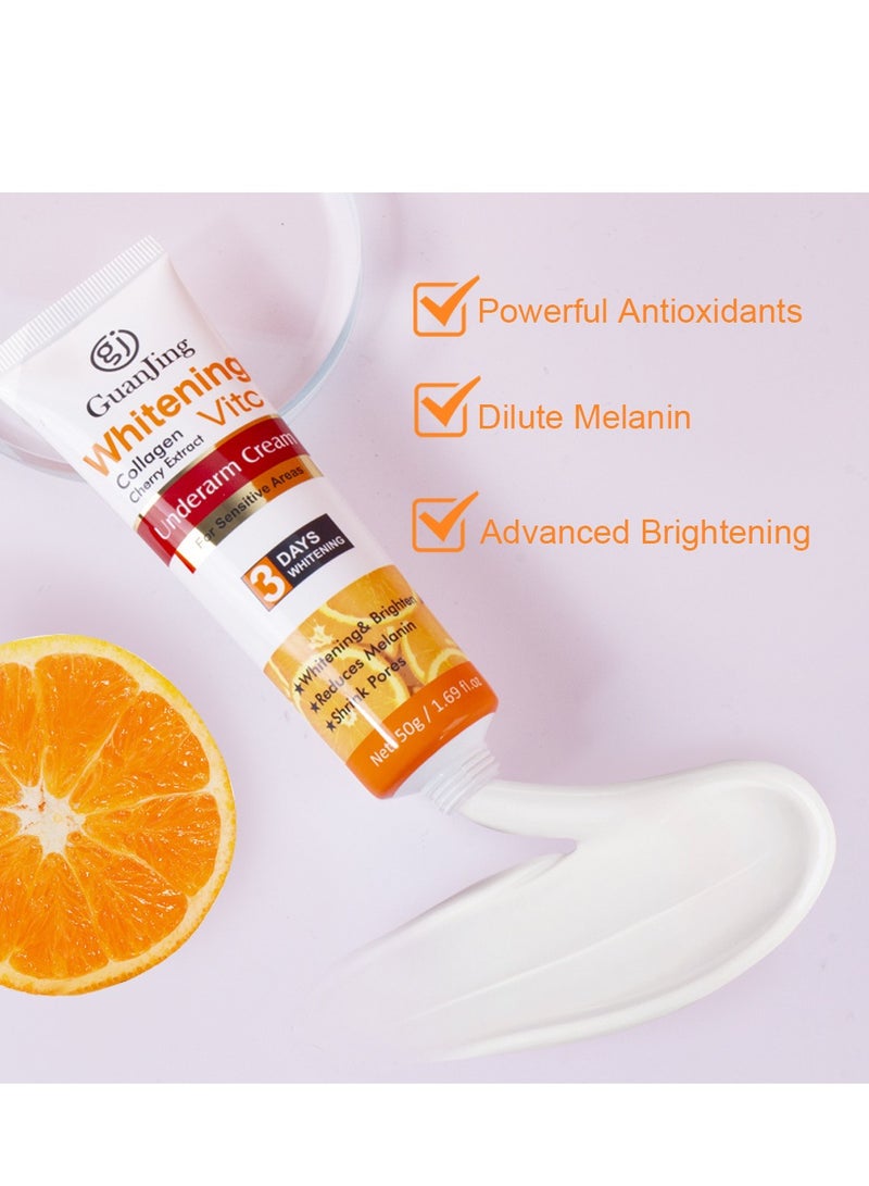GUANJING Whitening Collagen Cherry Extract Vitc Underarm Cream for Sensitive Areas - Image 3