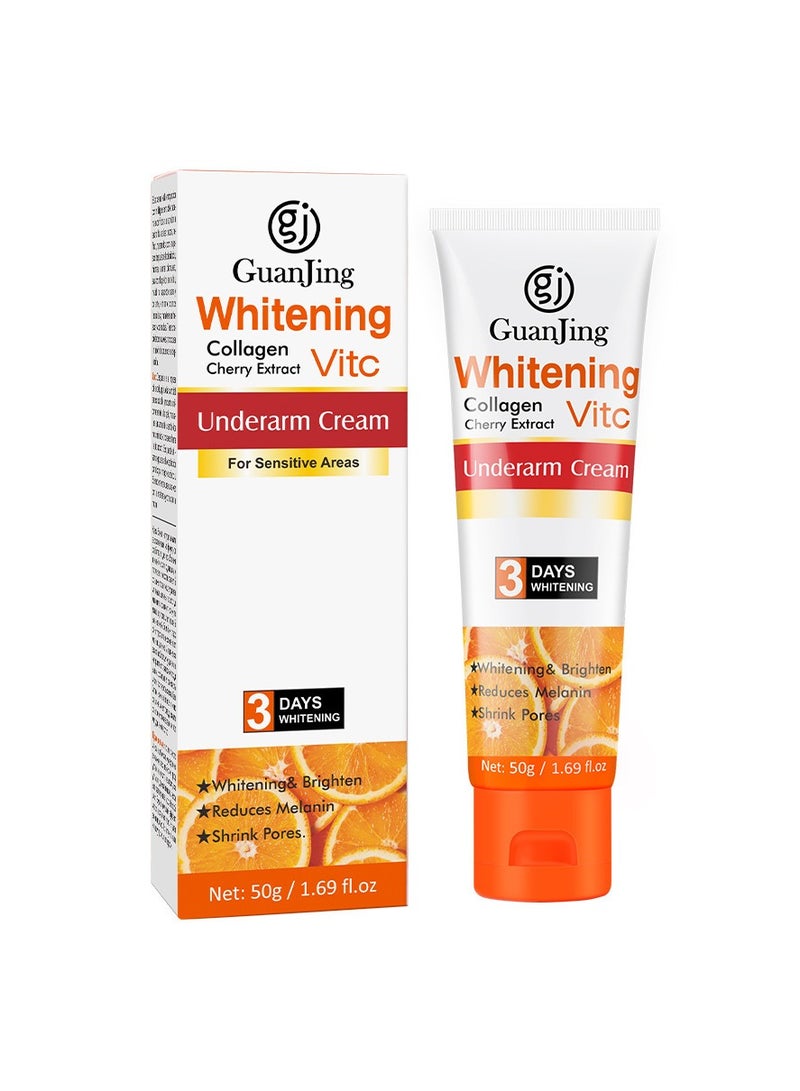 GUANJING Whitening Collagen Cherry Extract Vitc Underarm Cream for Sensitive Areas - Image 5