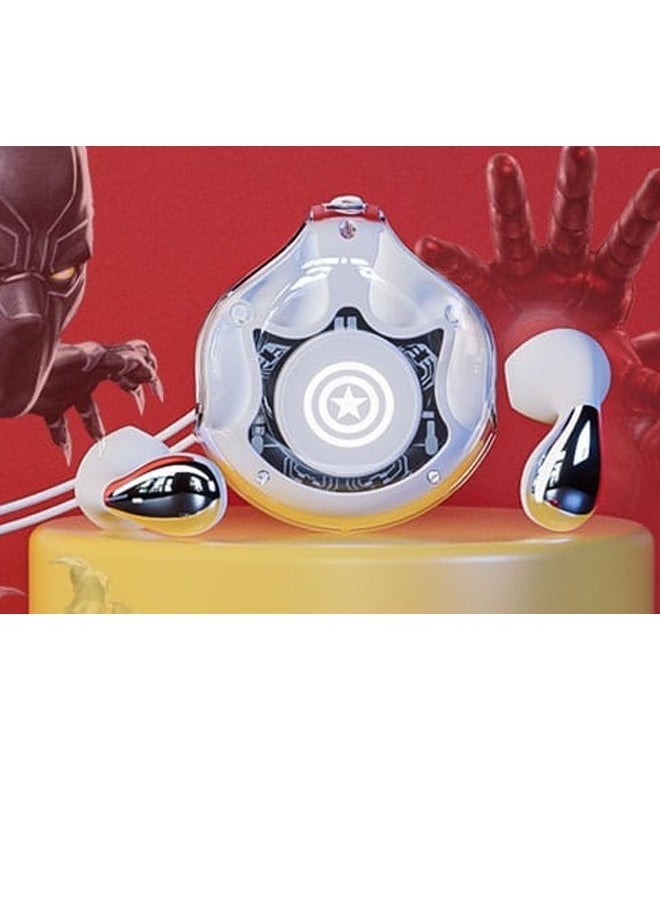 AVENGERS - Avengers KMV-03 Wireless Bluetooth Earbuds Gaming Headphones Long Battery Life Headset Low Latency HIFI Stereo Sound with Music Noise Cancellation Calls White - Image 1