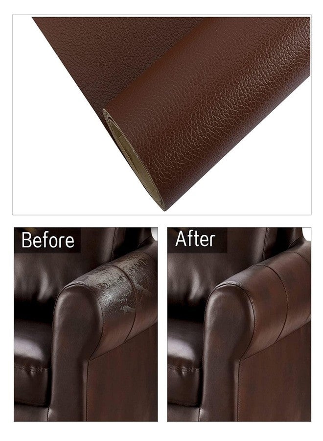 Xeerabdi Self-Adhesive Brown Leather Sticker with Adhesive for Sofas,Car-Bike Seat,Chairs and More–High Durability and Fastest Repair Solution for Damage Leather Surface (Size 30x60cm) (4) - Image 3