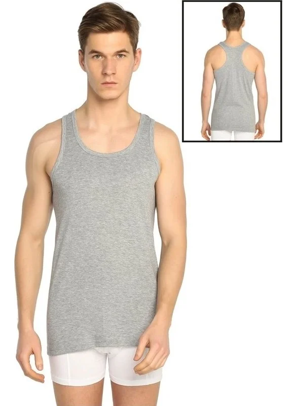 Tutku Men's 2 Pack 118 Rambo Sports Undershirt - Gray - S