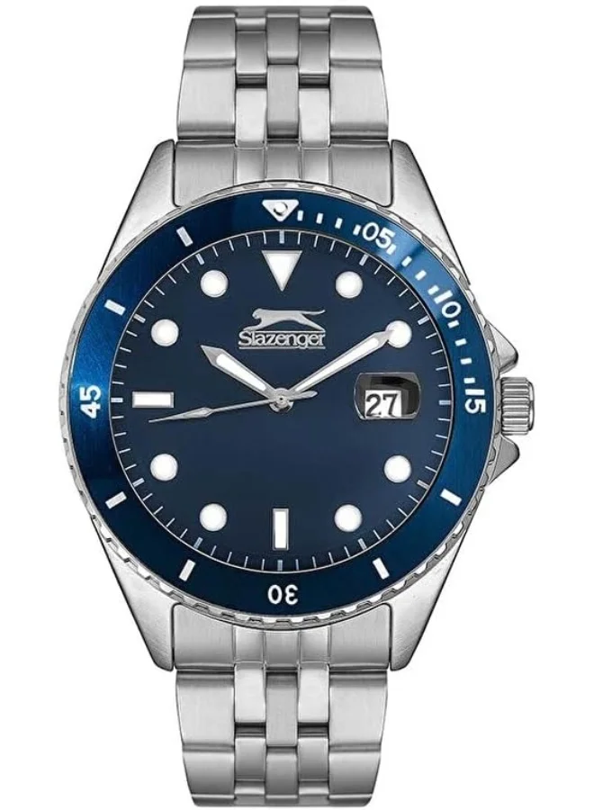 سلازنجر Men's Quartz Movement Watch, Multi Function Display and Metal Strap - SL.9.6502.1.04