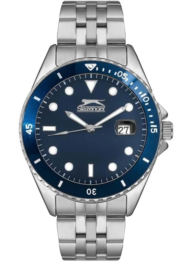 سلازنجر Men's Quartz Movement Watch, Multi Function Display and Metal Strap - SL.9.6502.1.04