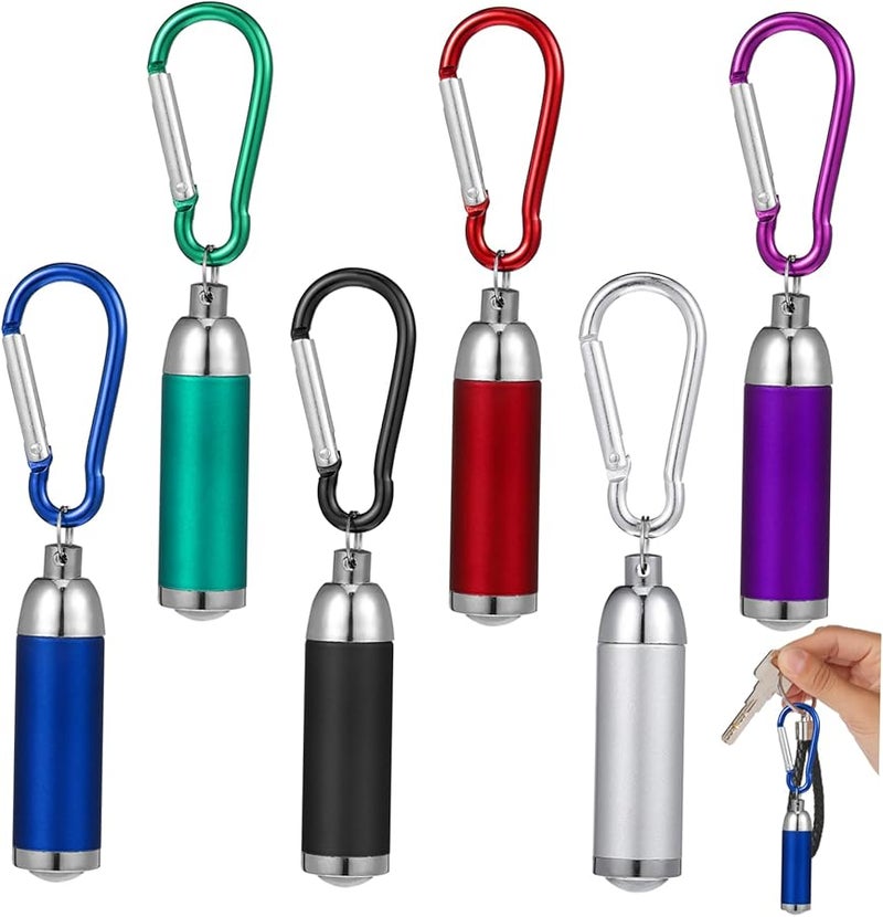 12Pcs Mini LED Keychain Flashlight Aluminum Alloy Torch For Camping Outdoor Home Bag - Image 1