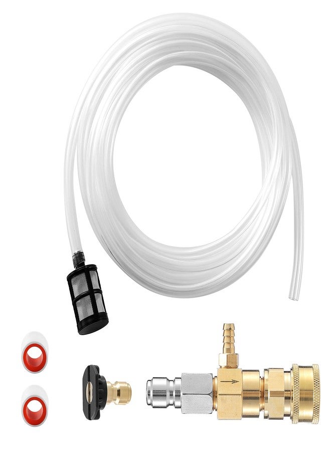 JOEJET Downstream Injector for Pressure Washer, Fixed Chemical Injector Kit with 3/8 Inch Quick Connect, 2-3 GPM - Image 1
