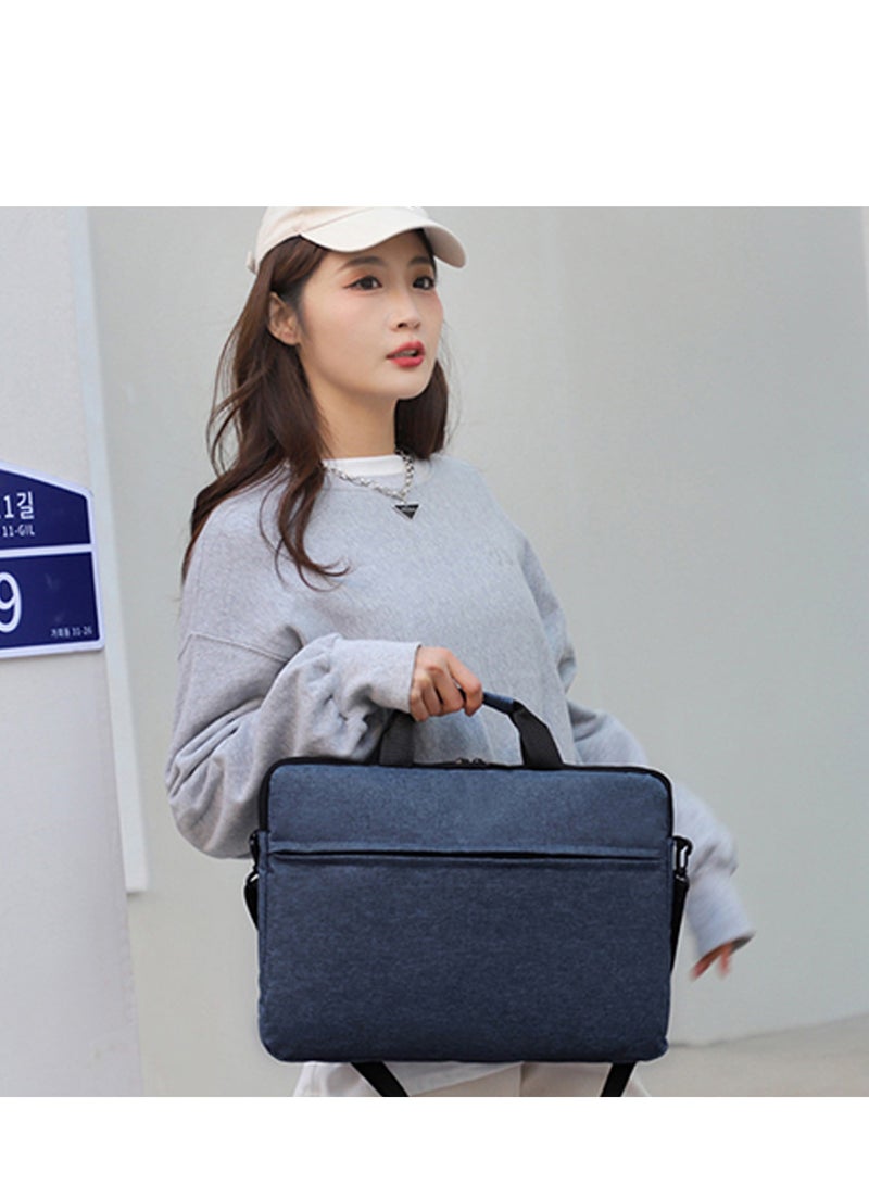 Strapless Laptop Sleeve,15.6 Inch Water Resistant Durable Computer Carrying Case,15.6 inch for HP, Dell, Acer Aspire, Asus Notebook, Laptop Protective Case with Pocket,Handle（Blue）  - Image 3