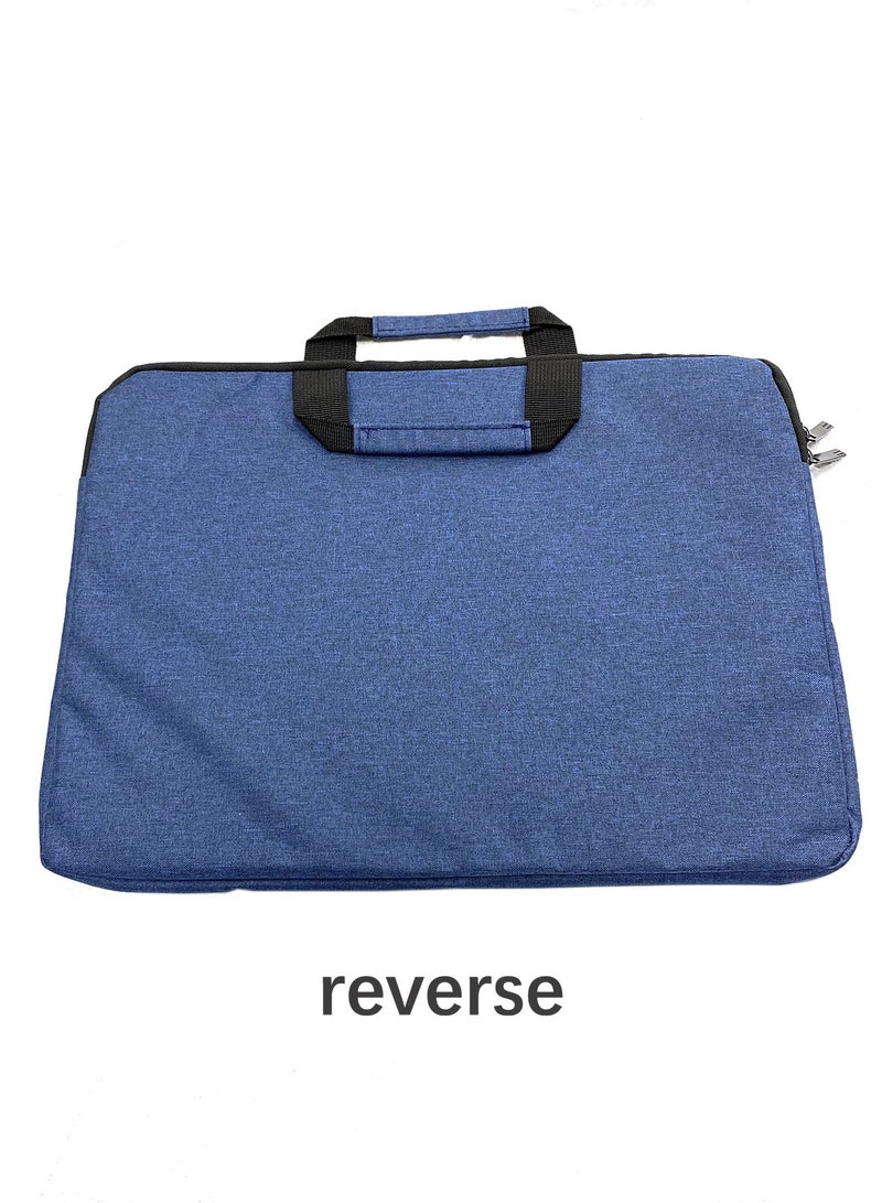 Strapless Laptop Sleeve,15.6 Inch Water Resistant Durable Computer Carrying Case,15.6 inch for HP, Dell, Acer Aspire, Asus Notebook, Laptop Protective Case with Pocket,Handle（Blue）  - Image 4