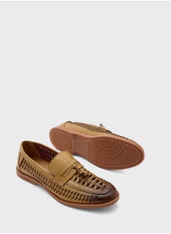 Robert Wood Tassel Detail Smart Casual Loafers  - Image 3