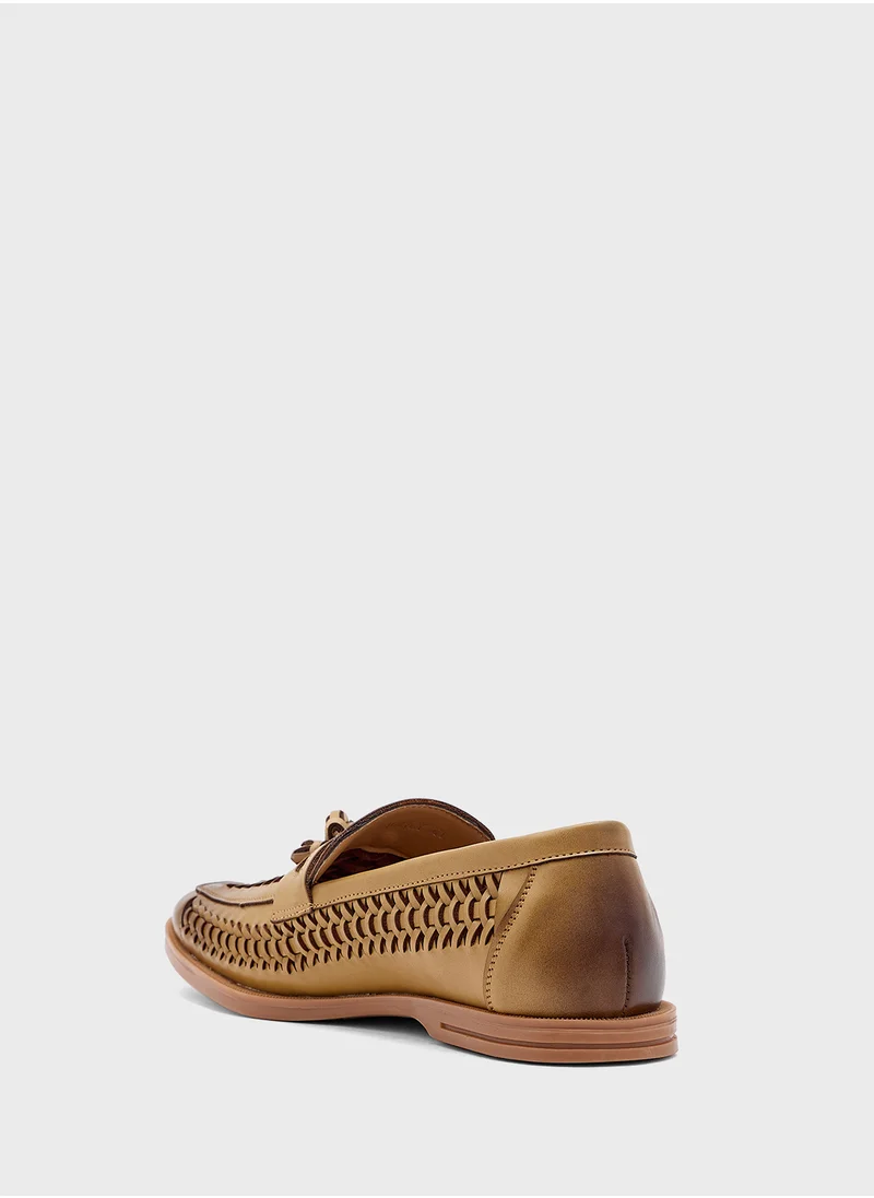 Robert Wood Tassel Detail Smart Casual Loafers