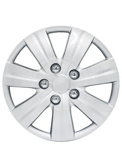 EMTC Pack of 4 EM-3120 Taiwan Wheel Cover | 16" Inch | Silver Universal Nested Style  - Image 2