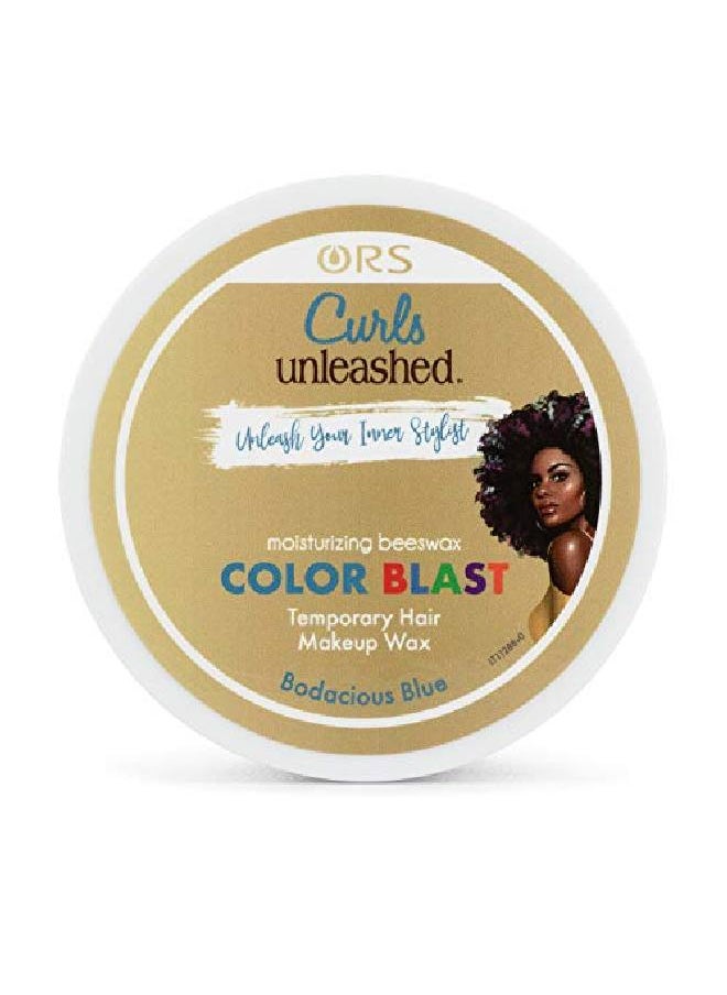 Curls Unleashed Shed Color Blast Temporary Color Wax Infused With Beeswax & Castor Oil Bodacious Blue (60 Oz)  - Image 5
