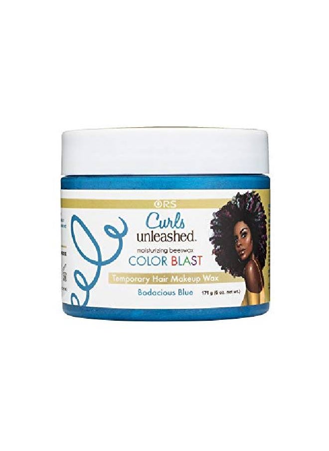 Curls Unleashed Shed Color Blast Temporary Color Wax Infused With Beeswax & Castor Oil Bodacious Blue (60 Oz)  - Image 2