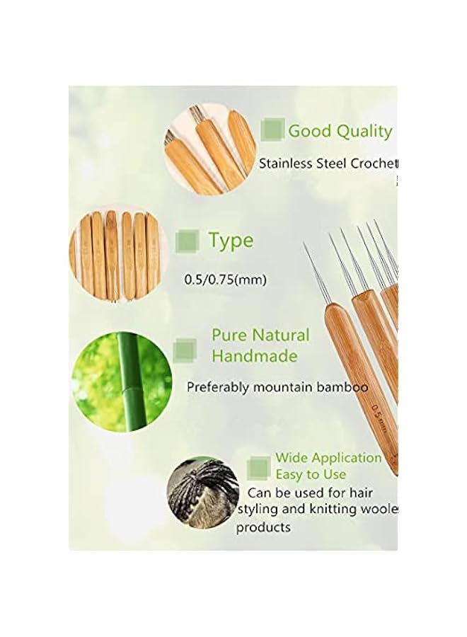 YOUMOO 3 Pieces Dreadlock Hook Tool, 3 Dreadlocks Crochet Hooks, Crochet Hook Needle for Hair Dreadlock Braid Craft 0.75mm 1 Hook, 2 Hooks, 3 Hooks(0.75MM) - Image 5