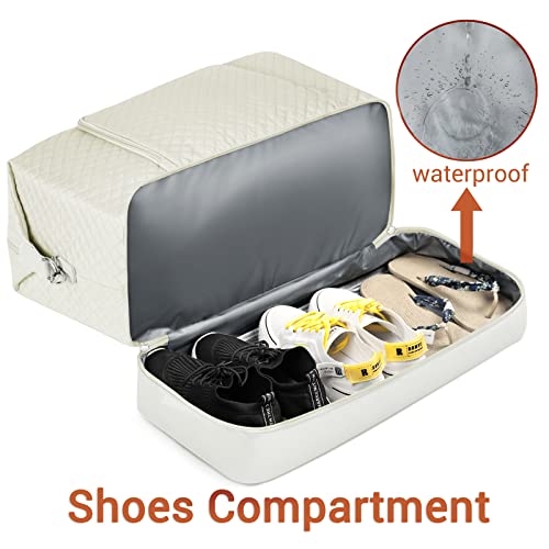 TIBES Travel Weekender Bag for Women, Overnight Bag with Shoe Compartment Oversized Travel Duffel Bag Carry On Tote 21" - Image 4