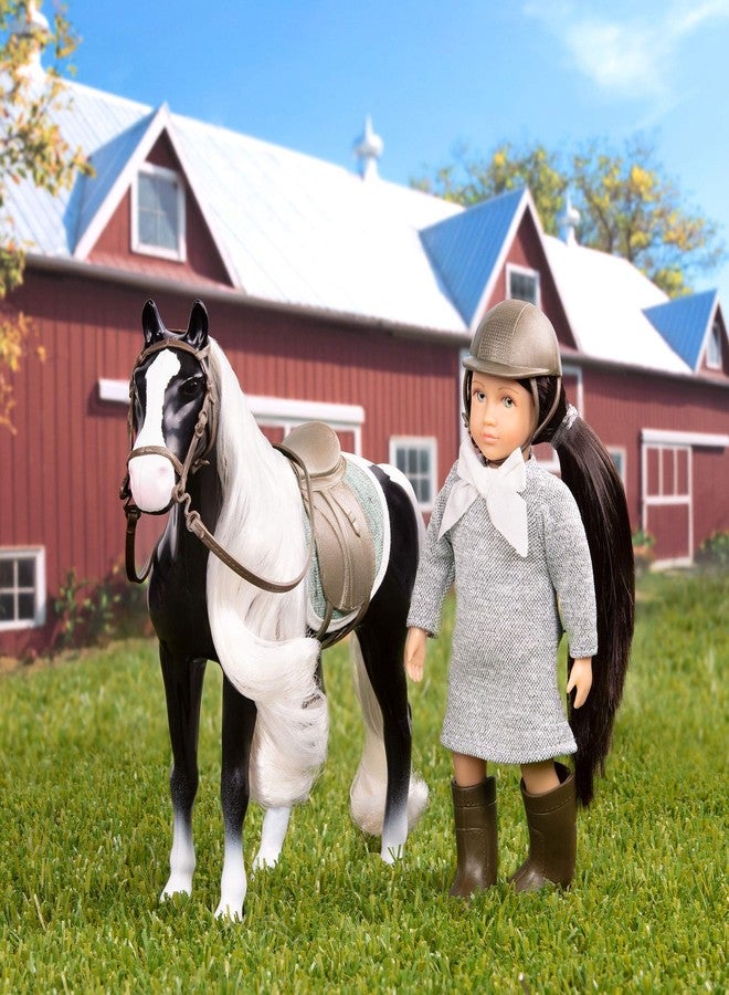 Lori - Mini Doll & Toy Horse - Small 6-Inch Doll & Gypsy Vanner Horse - Set with Clothes, Animal & Accessories - Playset for Kids - Ansley & Arabel - 3+ Years - Image 3