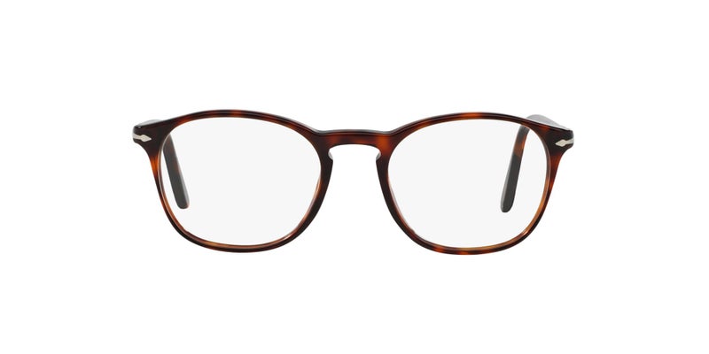 Persol PO3007V Square Prescription Eyewear Frames, Havana/Demo Lens, 50 mm - Image 1