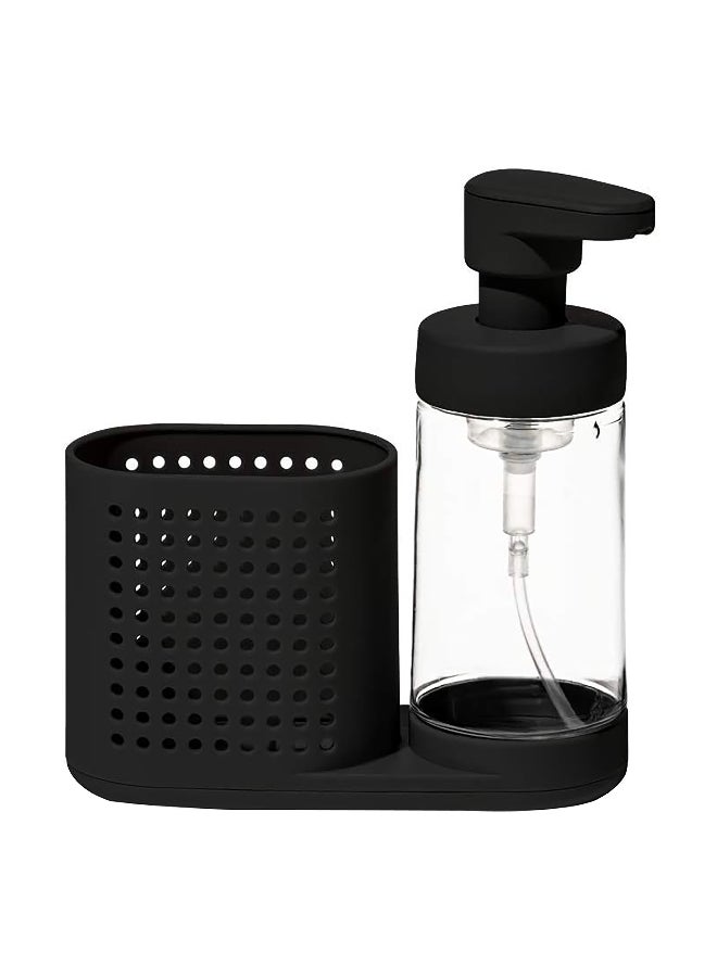 Madesmart High Quality Plastic Foaming Soap Pump Organizer Black and Clear 296 ml 95-29888-06 - Image 1