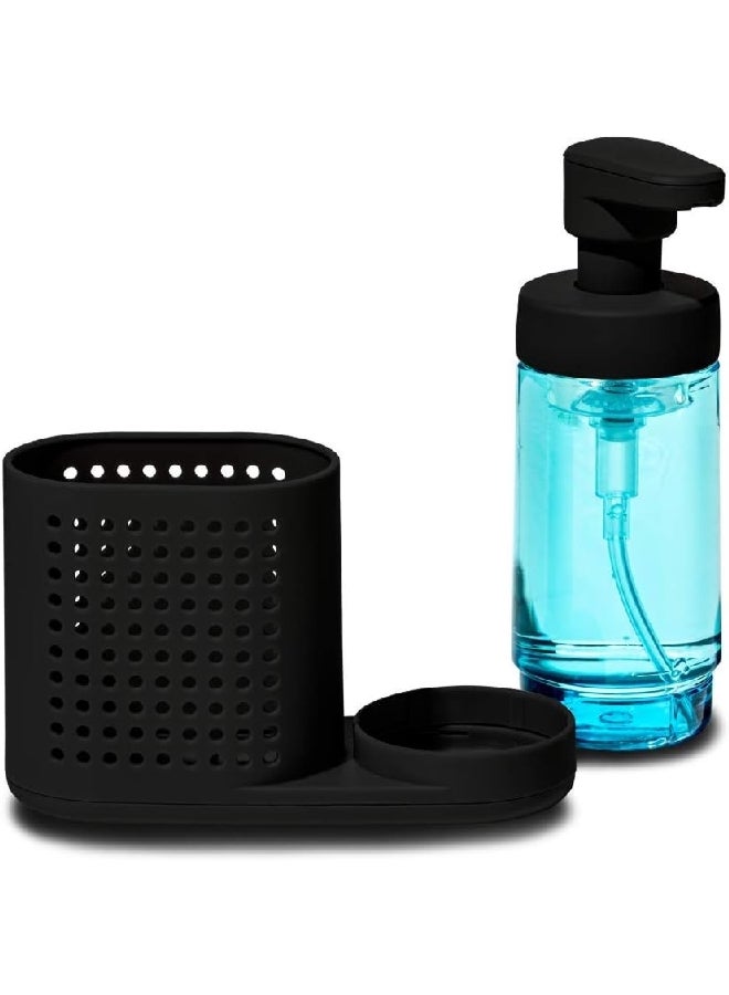 Madesmart High Quality Plastic Foaming Soap Pump Organizer Black and Clear 296 ml 95-29888-06 - Image 3