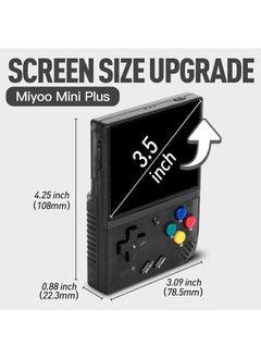 Miyoo Miyoo Mini Plus Handheld Game Console, with Dedicated Storage Case, 3.5 Inch IPS 640x480 Screen, 64G/128G TF Card with 10,000+ Games, 3000mAh 7+Hours Battery, Support Wireless Network (Black 64G)  - Image 3