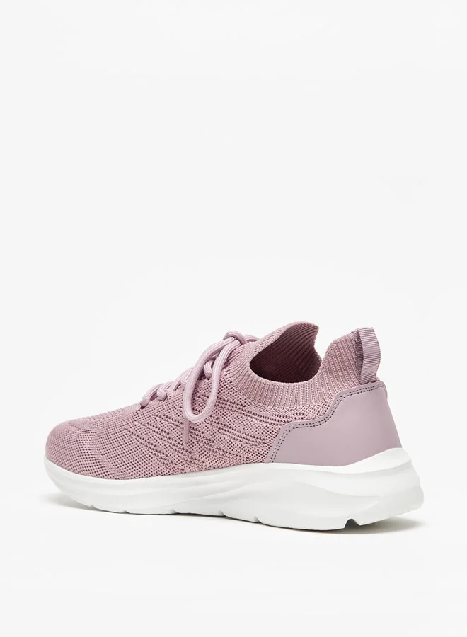 شو اكسبرس Women's Textured Lace-Up Sports Shoes