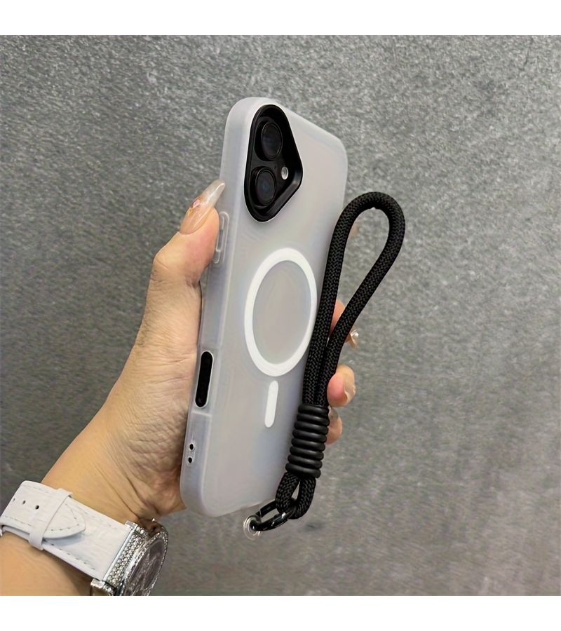 Mixed Color Candy Phone Case with Strap Magnetic Design for iPhone 13 Pro - Image 1