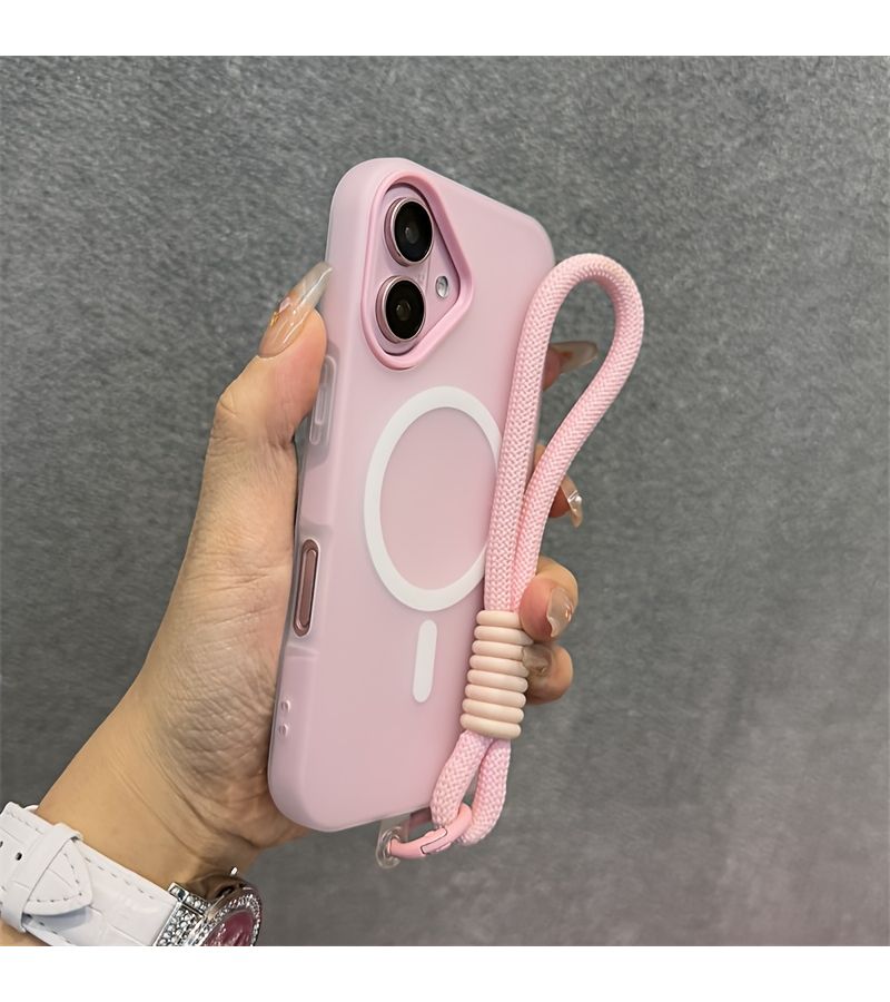 Mixed Color Candy Phone Case with Strap Magnetic Design for iPhone 13 Pro - Image 5