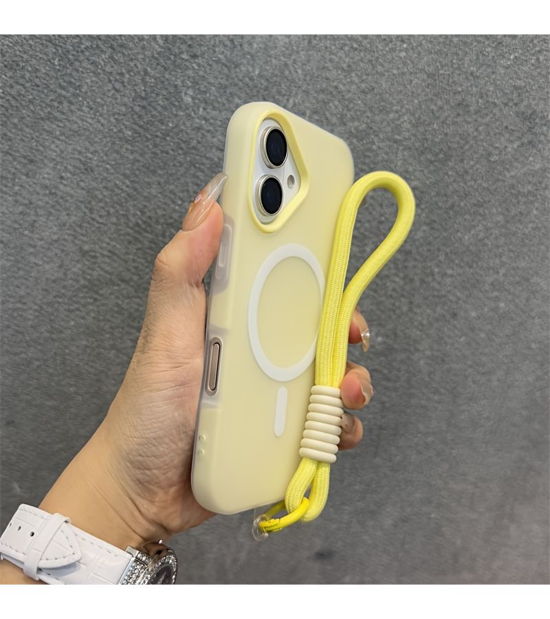 Mixed Color Candy Phone Case with Strap Magnetic Design for iPhone 13 Pro - Image 3
