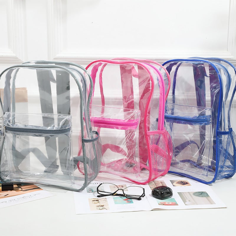 Large Capacity Waterproof PVC Student Backpack for School, Concerts & Daily Use - Image 2