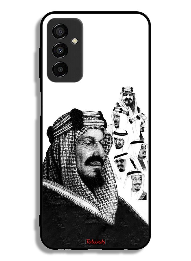 Tolwak Samsung Galaxy M23 Protective Case Cover Kings Of Saudi Arabia BW Poster Art - Image 2