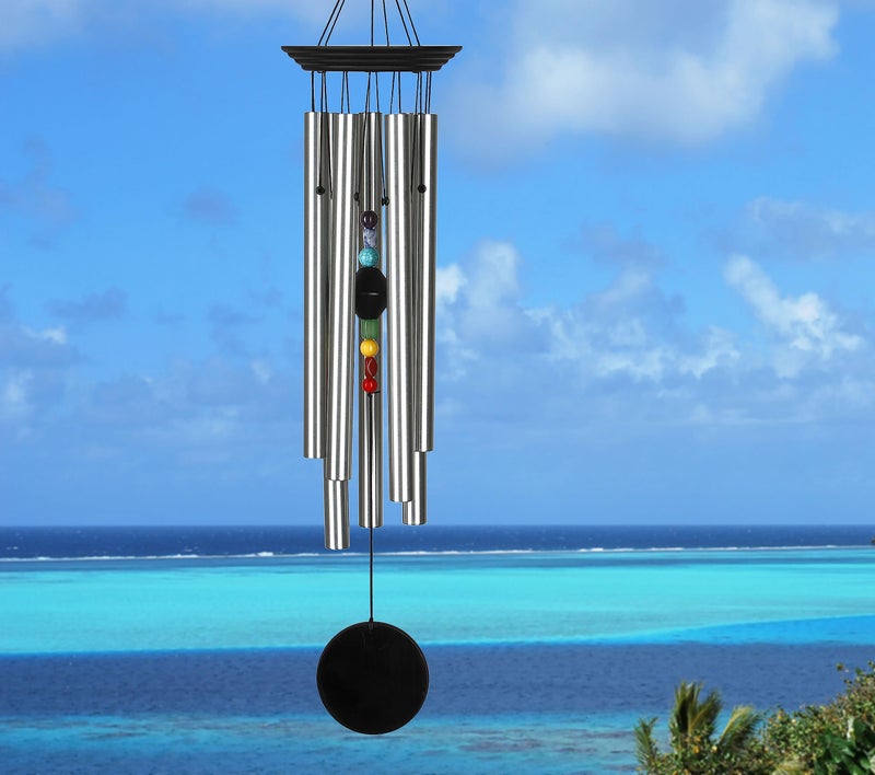 Woodstock Chimes Signature Collection, Woodstock Chakra Chime, Large (24'') Black, Eastern Energies Wind Chimes for Outdoor, Patio, Home or Garden Décor (CC7L) - Image 2