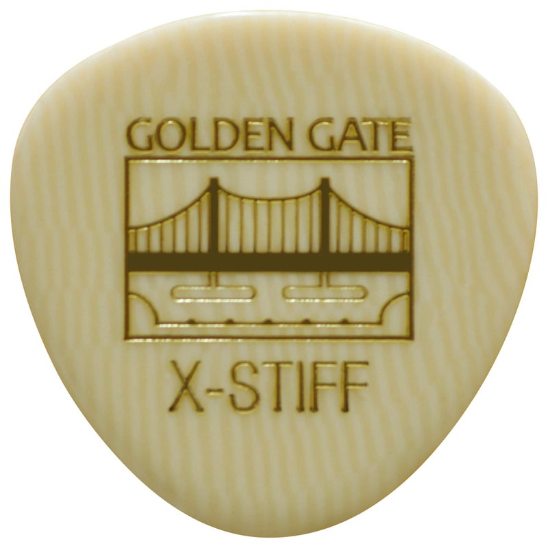 Golden Gate MP-121 Deluxe Flat Pick - Rounded Triangle - Ivoroid - X-Stiff