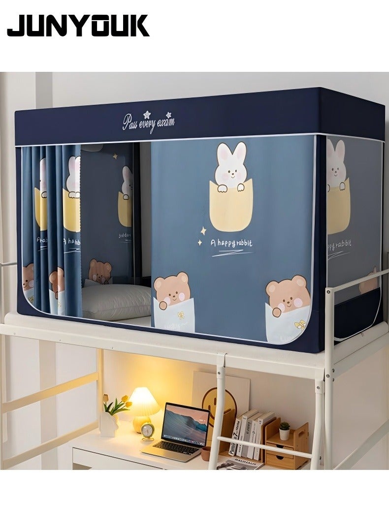 جونيوك خيام مظلة السرير ستارة تعتيم ستارة خيمة سرير واحد ستارة قماش تظليل الطالب مظلة السرير ناموسية نوم الطالب حماية الخصوصية - Image 1