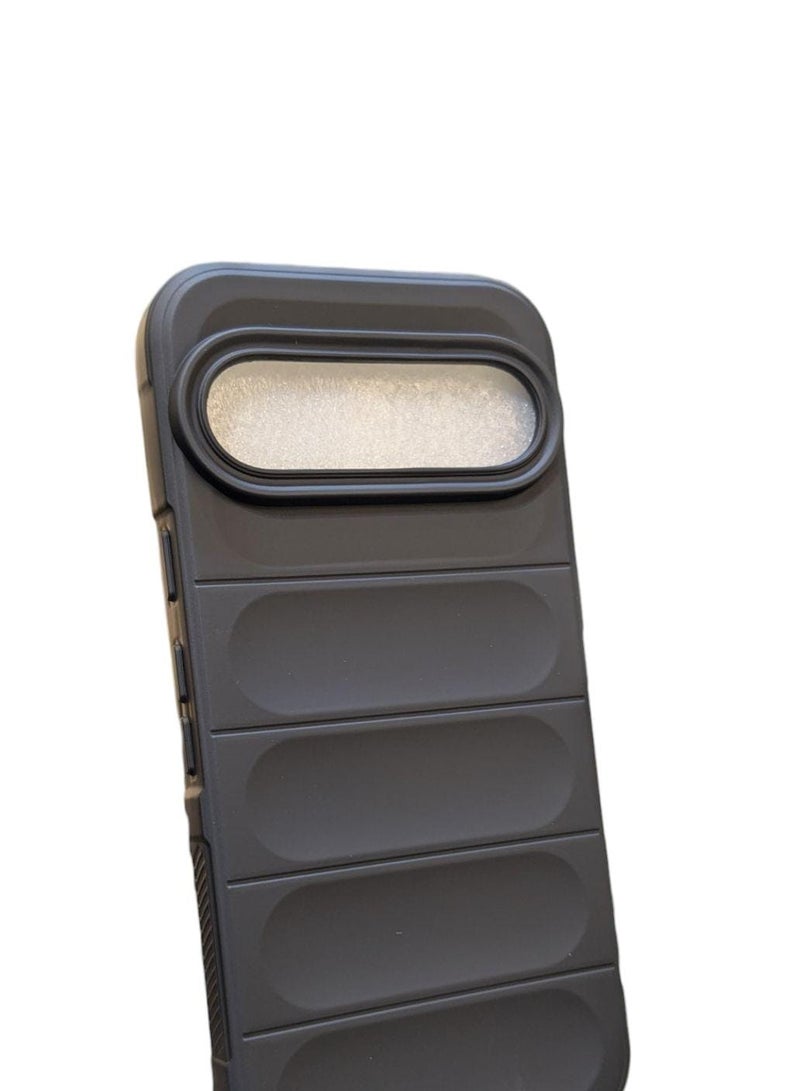 حافظة متوافقة مع هاتف جوجل بيكسل 9 برو - غطاء سيليكون ناعم ونحيف واقٍ من مادة TPU - أسود