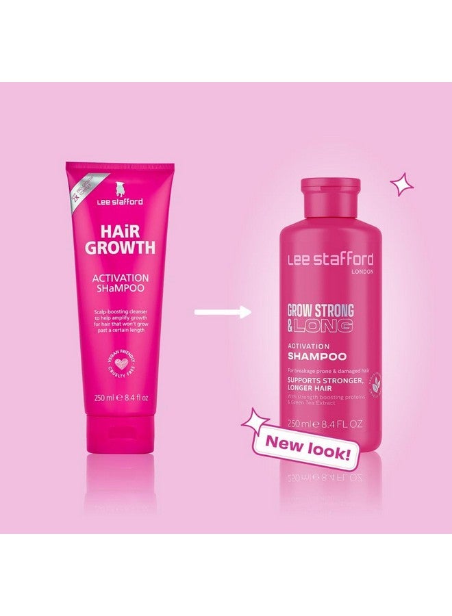 Lee Stafford شامبو لي ستافورد جرو سترونغ ولونغ لإعادة نمو الشعر للنساء والرجال | منتجات إطالة الشعر مضادة لتساقط الشعر وترققه | 500 مل | خالي من الكبريتات للشعر التالف والمعرض للتكسر - Image 5
