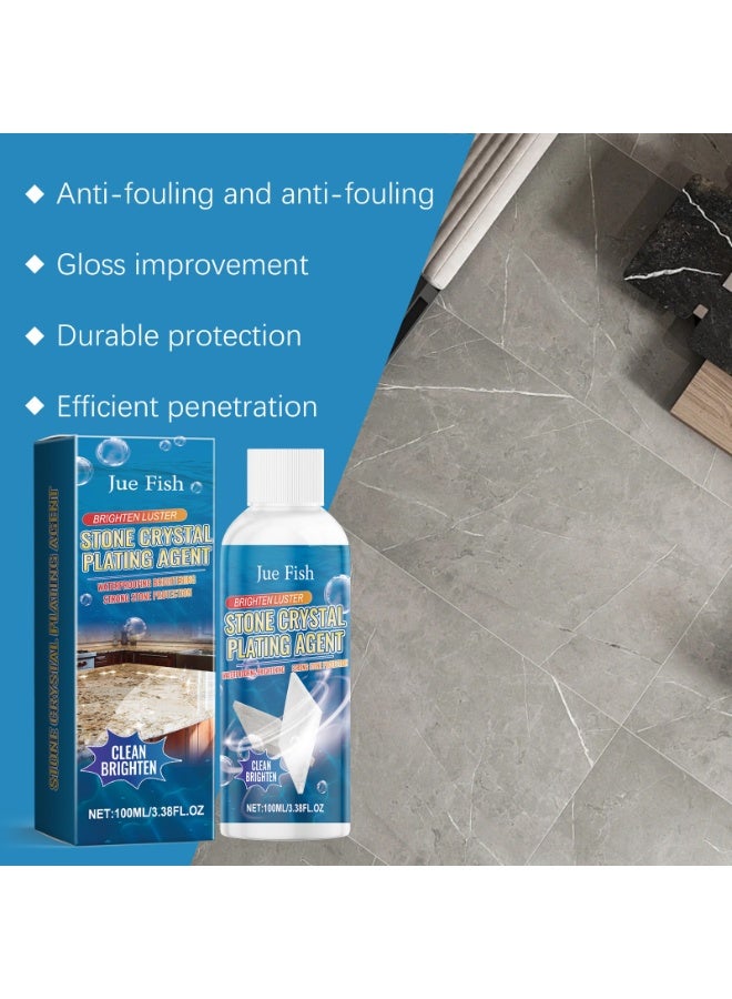 JUE-FISH Stone Crystal Coating Agent, Stone Stain Remover Cleaner, Marble Stain Remover, Granite Stubborn Stain Cleaner, Kitchen Marble Oil Stain Cleaner for Marble, Tile, Granite, Bathroom, Kitchen Cooktops (1 Pc) - Image 5