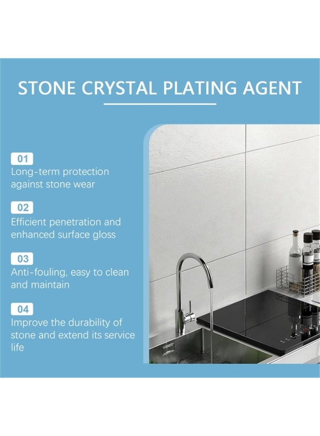 JUE-FISH Stone Crystal Coating Agent, Stone Stain Remover Cleaner, Marble Stain Remover, Granite Stubborn Stain Cleaner, Kitchen Marble Oil Stain Cleaner for Marble, Tile, Granite, Bathroom, Kitchen Cooktops (1 Pc) - Image 4