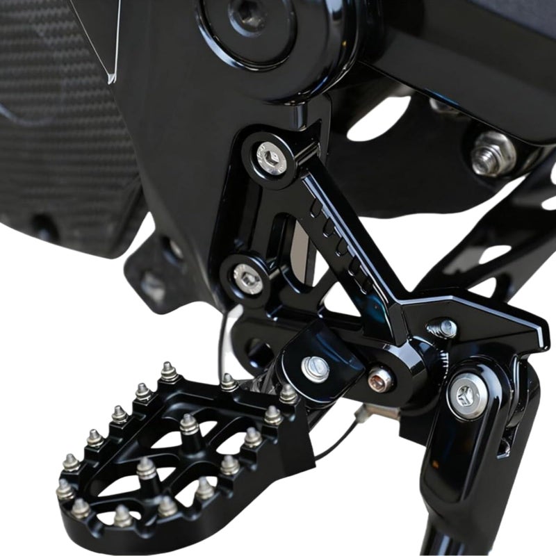 CHANGCHENG Dirt Bike Foot Pegs Footrests CNC for Talaria Footpegs Aluminum for Talaria X3/MX3/MX4/MX5 Talaria Komodo Electric Dirt Bike Black - Image 1