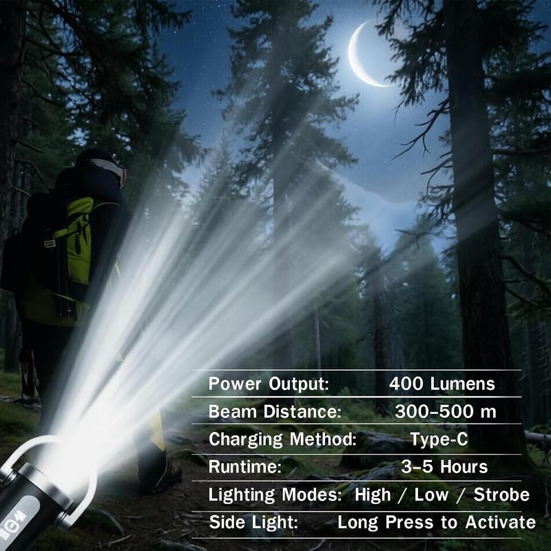 Fresilkora 4 Pack Mini Keychain Flashlights - Waterproof Rechargeable LED Torch with Multiple Lighting Modes - Image 4
