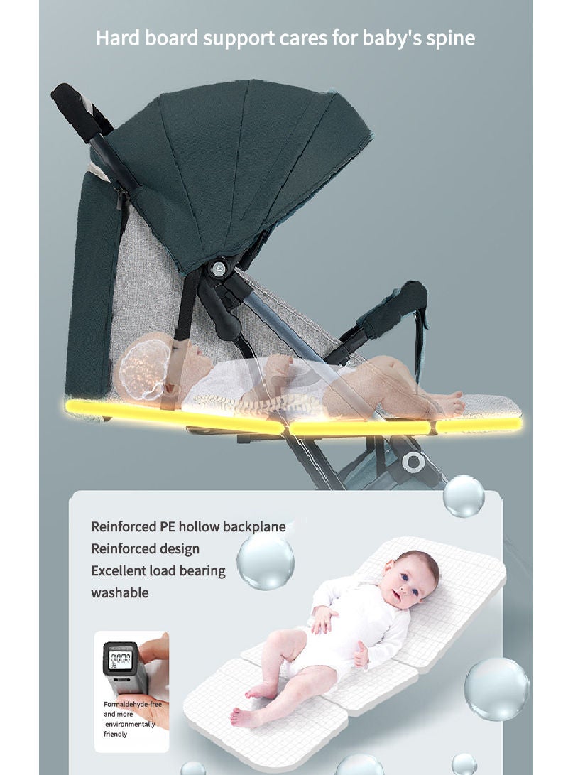 MaBaby Large Space Comfortable Sitting and Lying Dual Use Folding Baby Stroller - Image 2