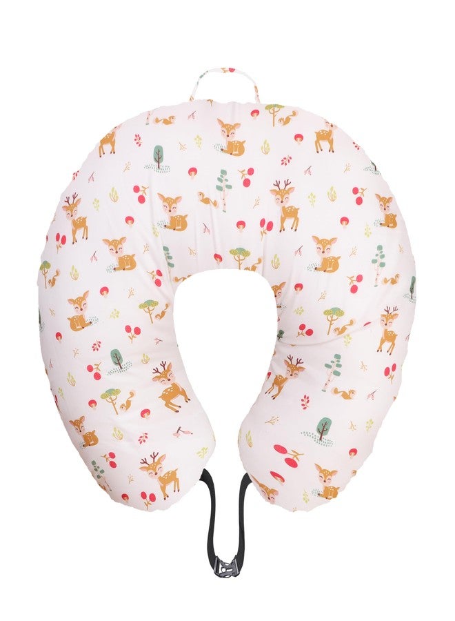 Windson Craft Baby Feeding Pillow with Detachable Cover, Safety Belt | Breastfeeding Pillow | Nursing Pillow (Deer Animal White) - Image 2