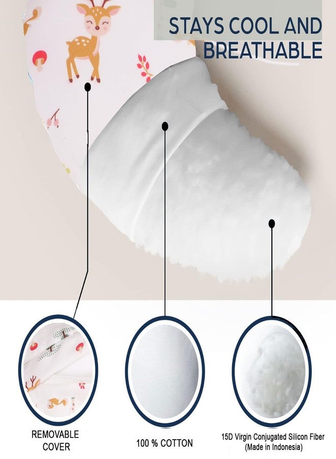 Windson Craft Baby Feeding Pillow with Detachable Cover, Safety Belt | Breastfeeding Pillow | Nursing Pillow (Deer Animal White) - Image 5