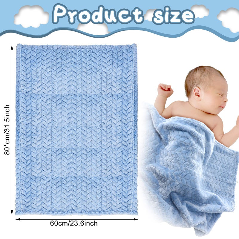 Frienda 4 Pcs Baby Fuzzy Blanket Fluffy Baby Blanket for Boys Girls Soft Warm Baby Receiving Blankets Nursery Bed Blanket Toddler Infant Newborn Receiving Blanket, 32 x 24 Inch (Elegant Color) - Image 2